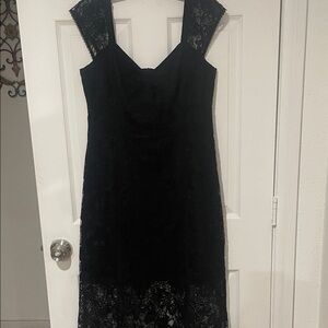 Nanette Lepore Black Lace Midi Dress